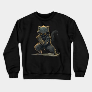 Stealthy Ninja Cat Crewneck Sweatshirt